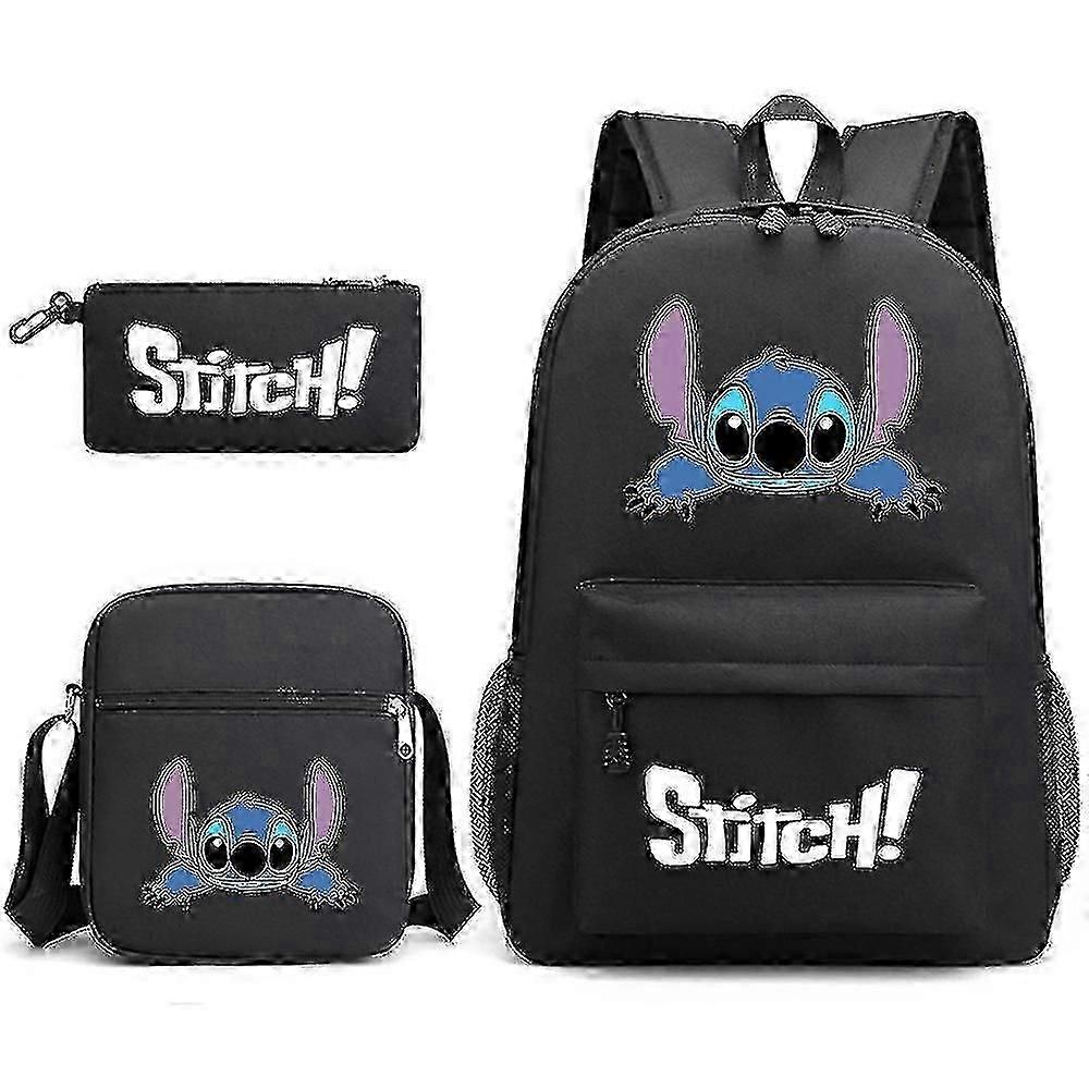 Stitch Three-piece Schoolbag Casual Backpack