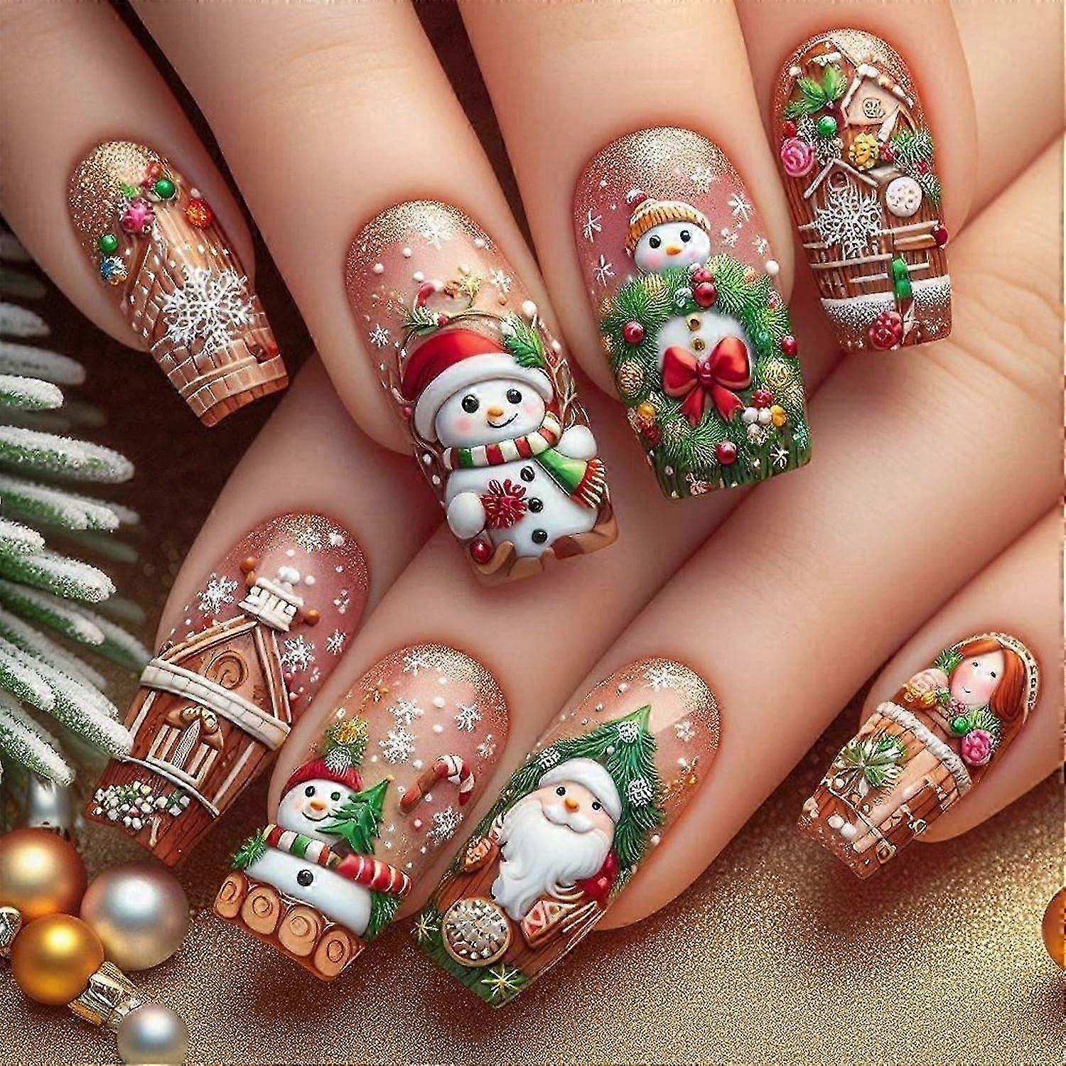 Winter Snowflake Press On Nail Set