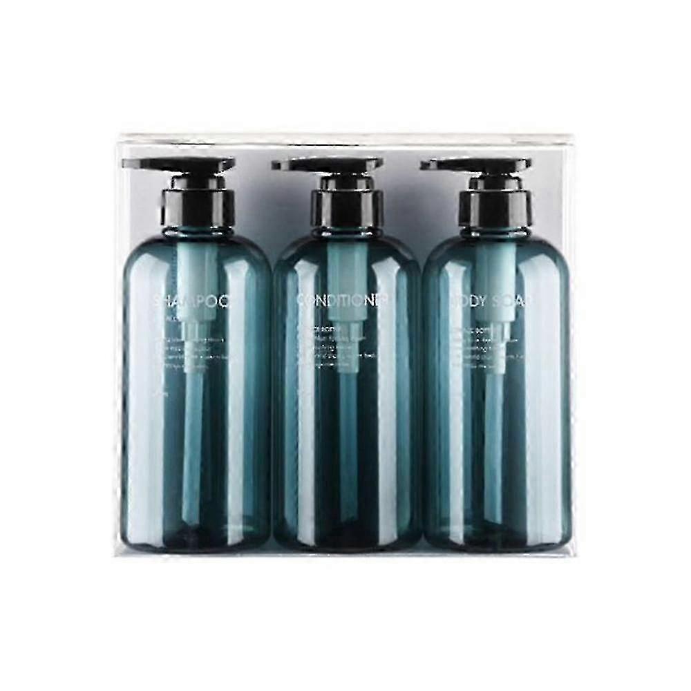 3pcs 500ml Plastic Refillable Soap Lotion Dispenser Pump Bottle