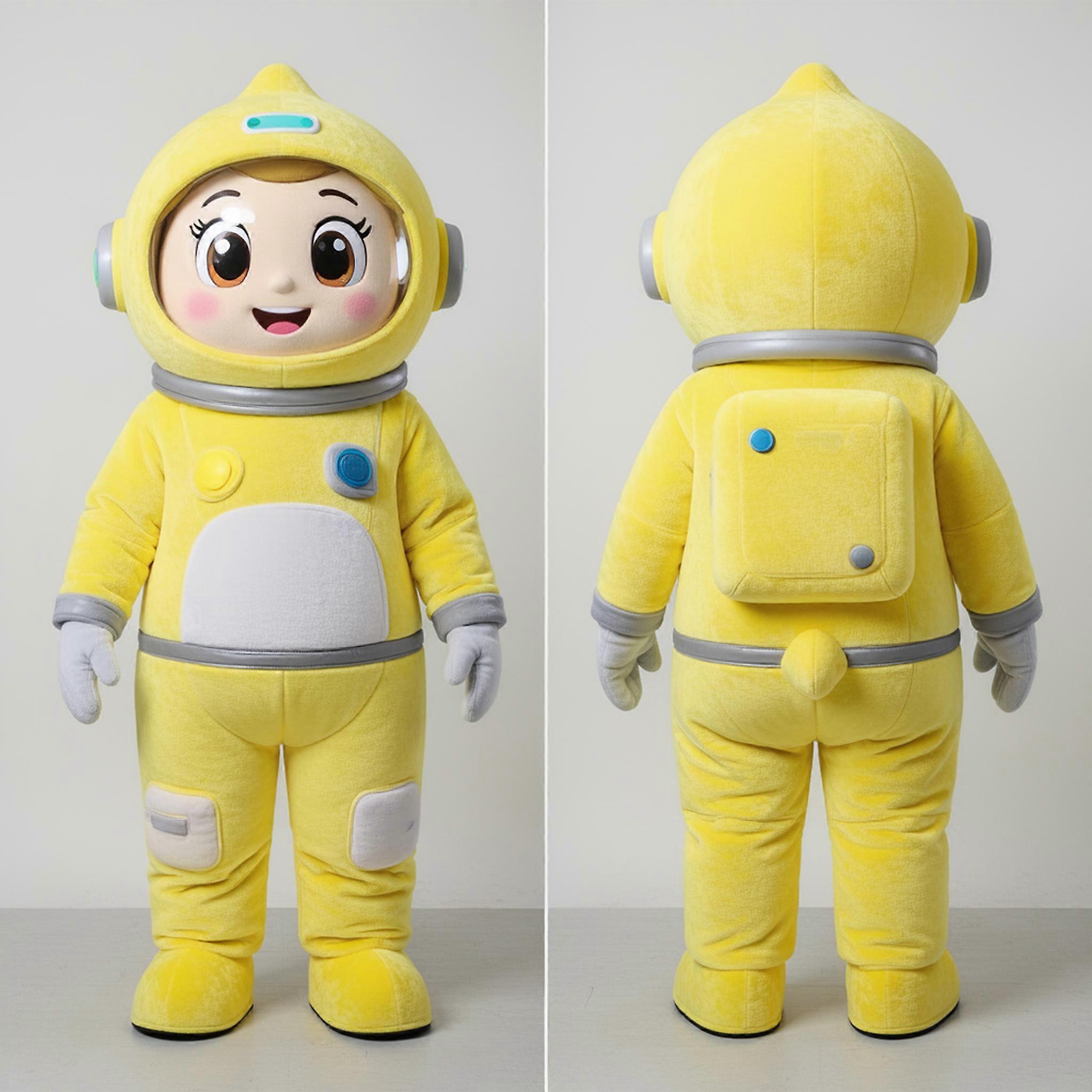 MASTICOT Lemon Yellow Plush Astronaut Mascot