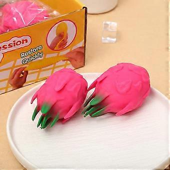 Slow Rising Simulation Dragon Fruit Squishy Squeeze Stress Reliever Funny Decompression Toy for Children Birthday Gift