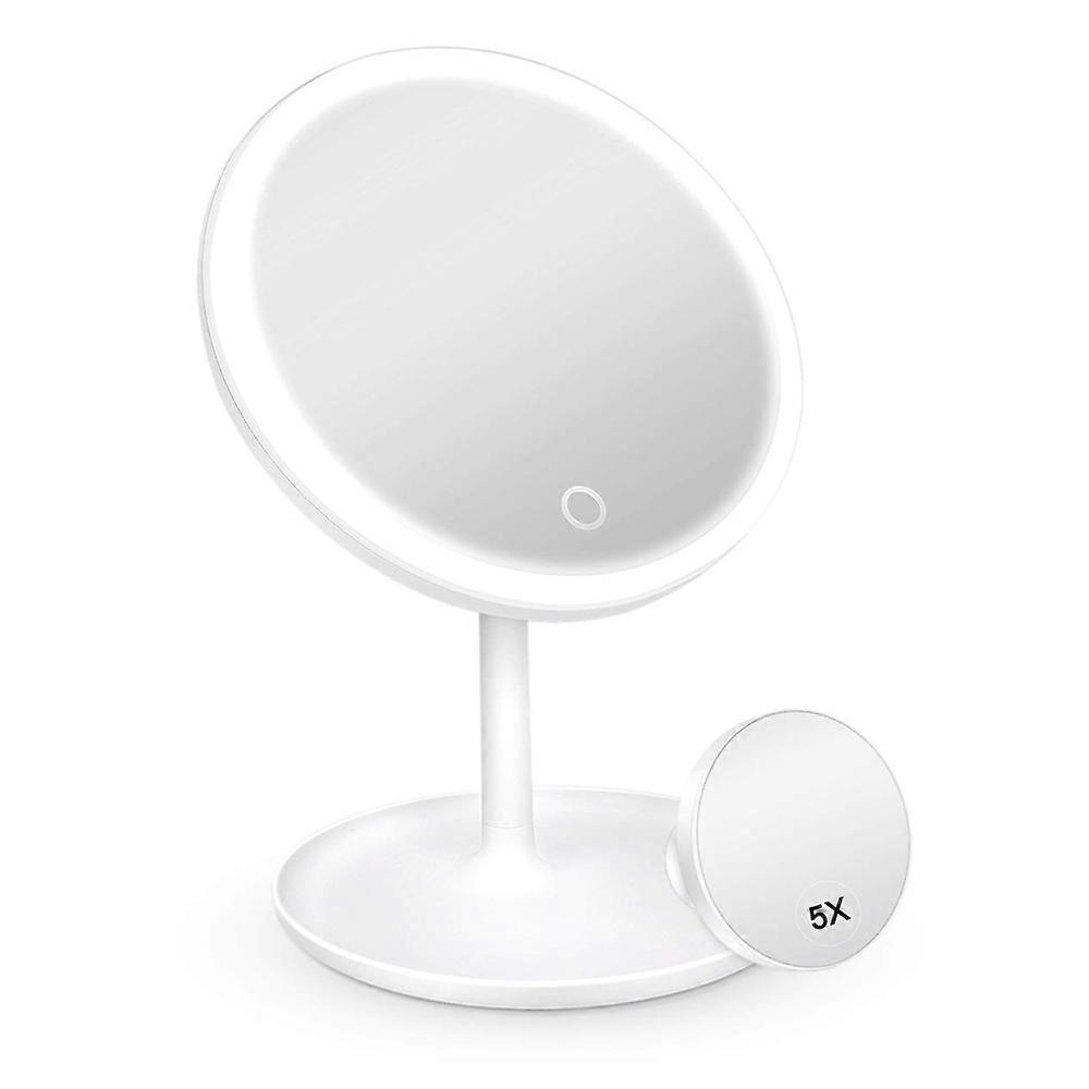 Touch-Sensitive Dimmable Makeup Mirror with Triple-Light Settings