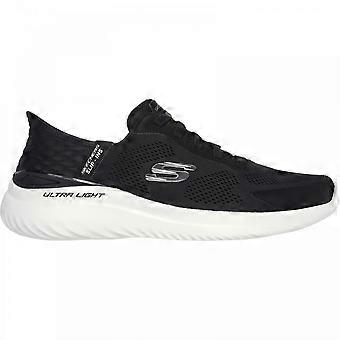 Mænds Skechers Slip-ins: Bounder 2.0 - Dukkede op | Sort/Hvid | Ultralette sneakers til mænd