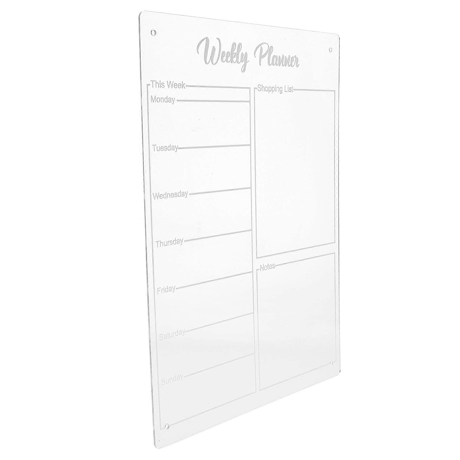 Acrylic Weekly Planner Board for Decoration to Do List