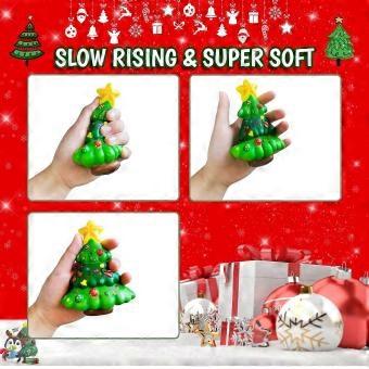 Hlraizz   Christmas Squishy Toys Set 6Pcs Jumbo Slow Rising with Santa Snowman Elk for Holiday Party Favors