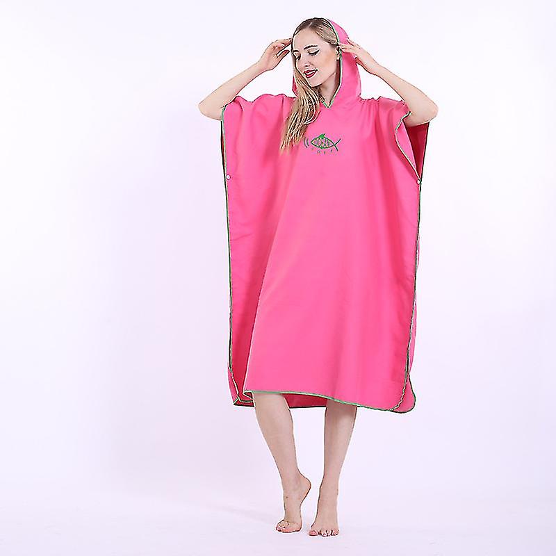 Hooded Poncho Towel Beach Robe Bathrobe Quick Dry Bath Unisex.