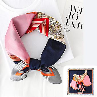 27.5 x 27.5 Women Square Silk Like Hair Scarf Head Sleeping Wrap Satin Headscarf, ST3-19