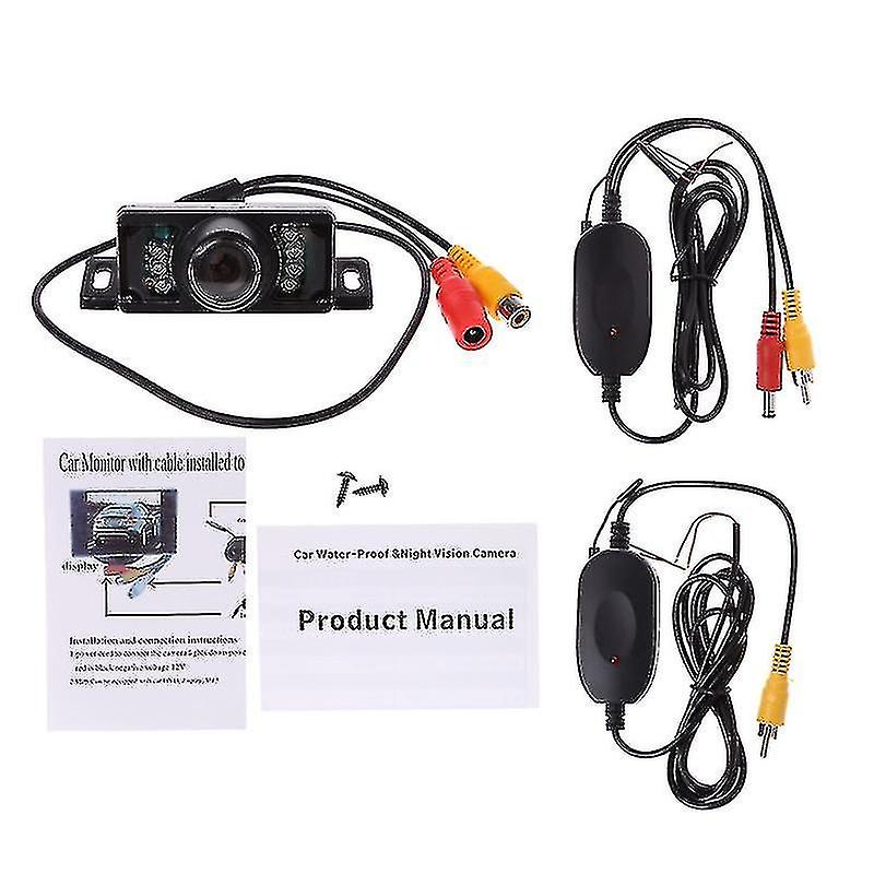 2.4g Wireless Car Reverse Rear View Backup Camera 7led Ir Night Vision Parking Kit