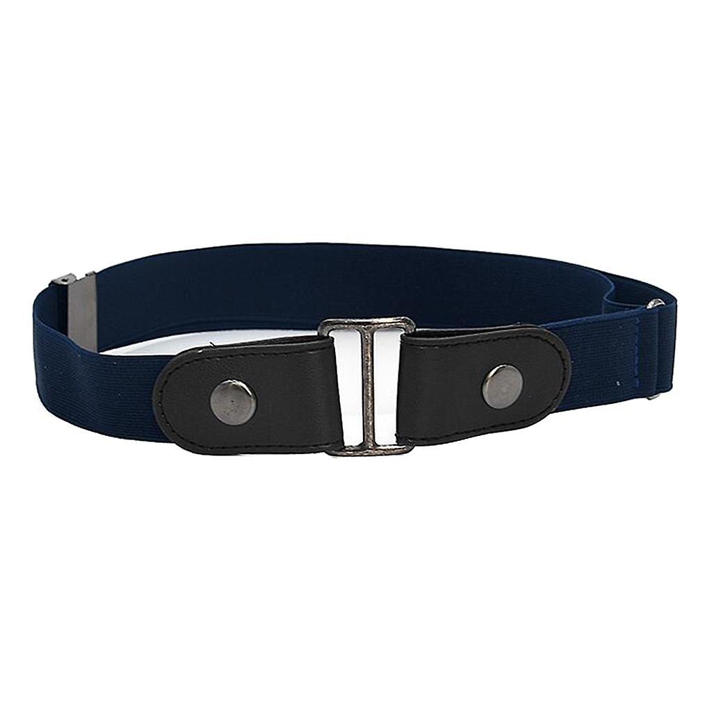 Stretchbälte utan spänne för män och kvinnor Mörkblå