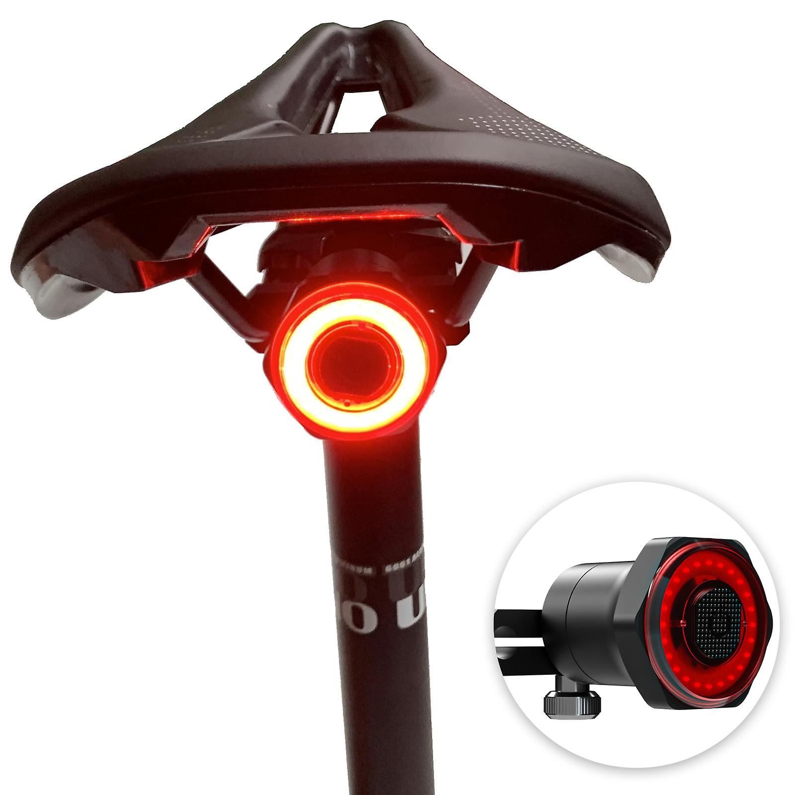 Smart Bike Tail Light Back Brake Light Waterproof Usb Rechargeable