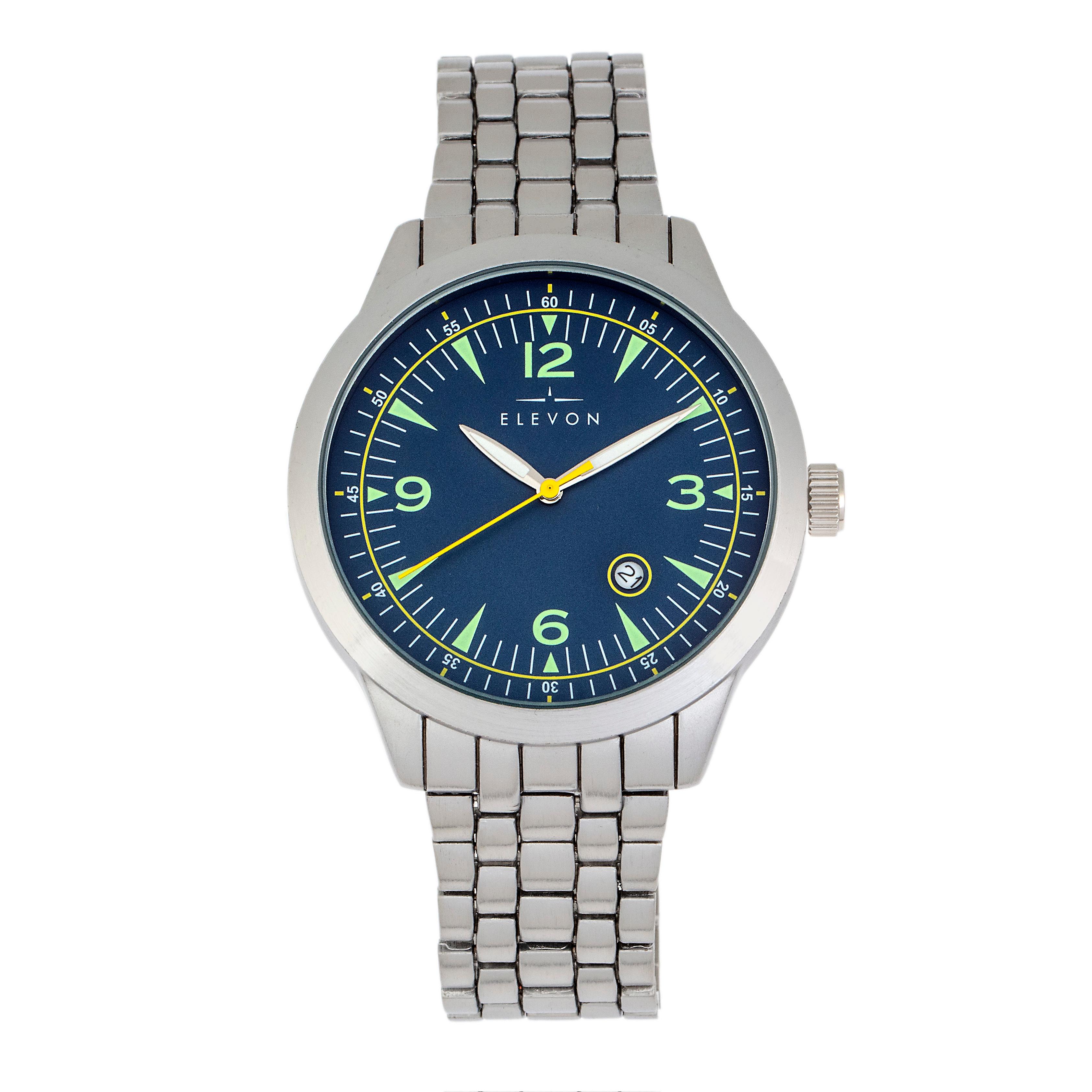 Elevon Atlantic brățară ceas w/data-Silver/Blue