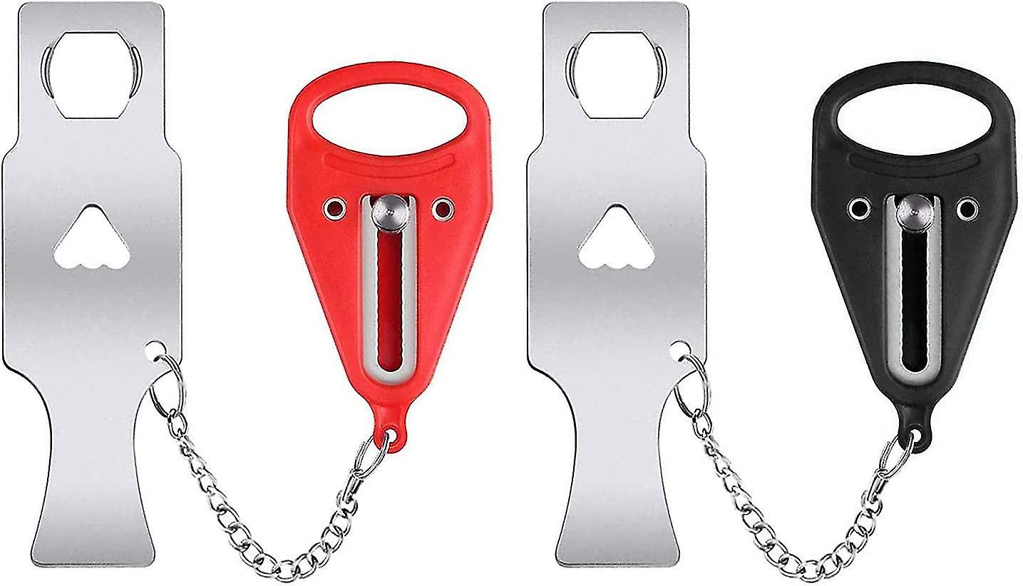 Travel Lock, Portable Door Lock, 2 Portable Door Lock, Made Of Pp + Iron, Strong And Durable, Portab