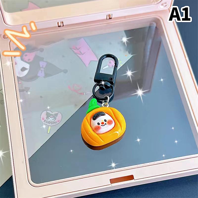 Halloween Pumpkin Ghost Pendant Keychain Backpack Headphone Case Charm Pendant
