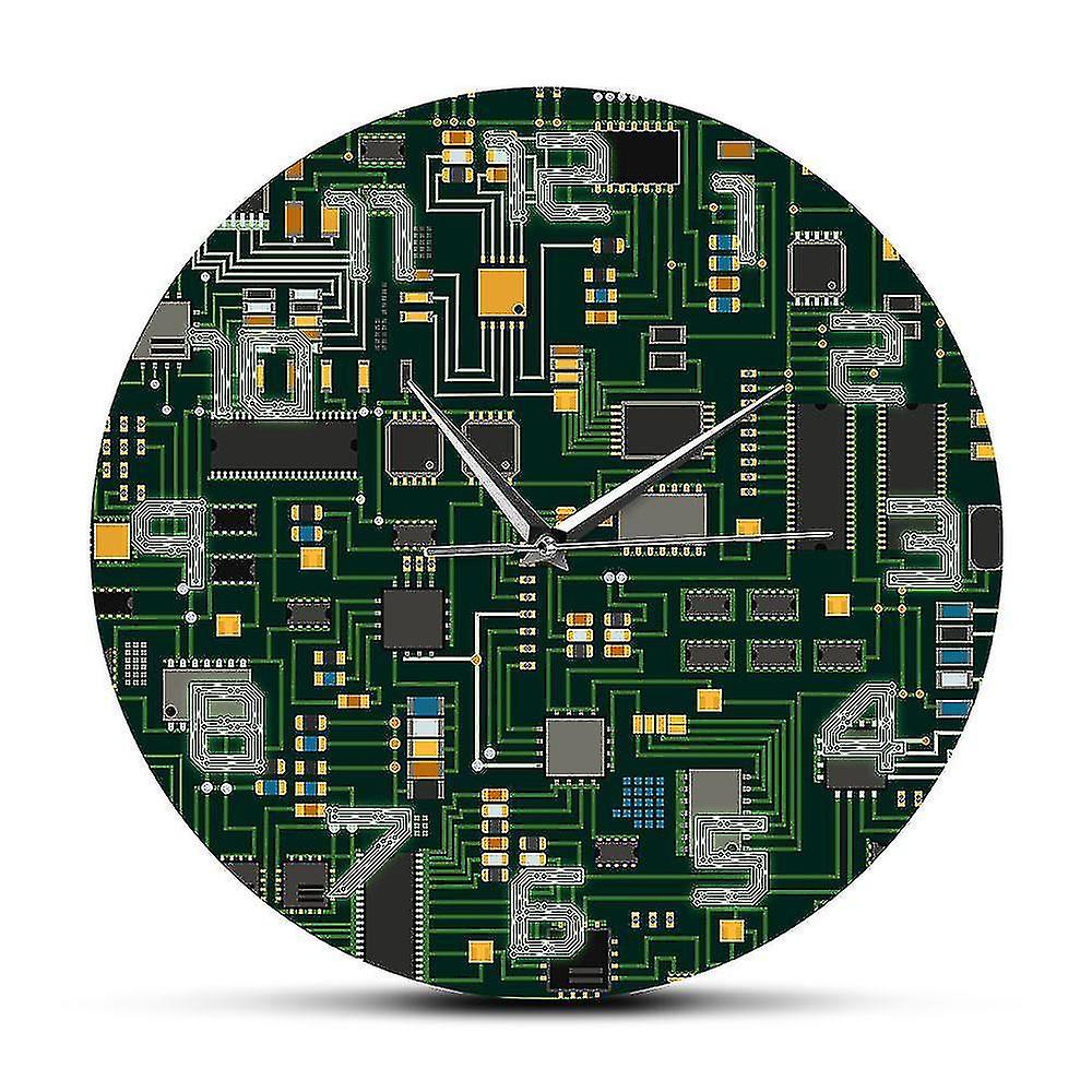 لوحة الدوائر الكهربائية الإبداعية على مدار الساعة الحائط