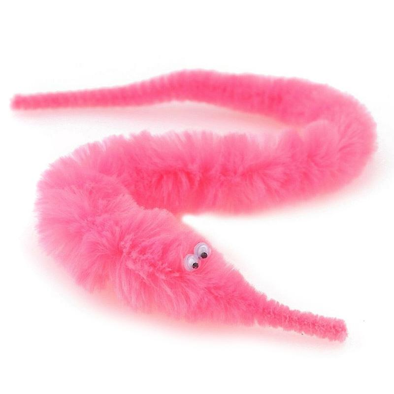 6 Pcs Fuzzy Twisty Worm Wiggle Moving Sea Horse Soft Toy Gift for
