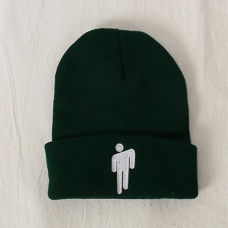 Dark Green Suitable For Autumn And Winter Knitted Hats, Hip Hop Hats, Woolen Hats, European And American Men Az13719