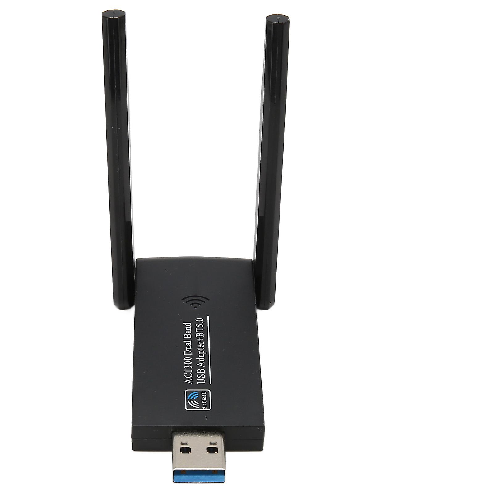 1300 Mbps USB WiFi Adapter Dual Band Bluetooth 5.0 USB3.0 Connection High Speed for Windows XP Vista7 8 8.1 10 11