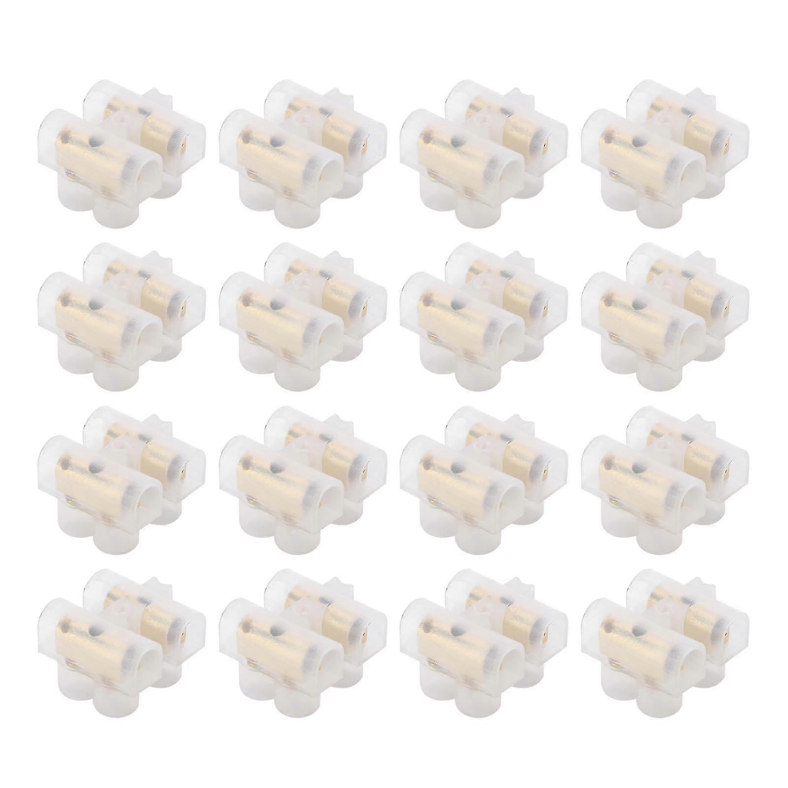 Lot de 50 borniers ignifuges à connecteur traversant, fournitures industrielles 20 A (2 entrées, 2 sorties)