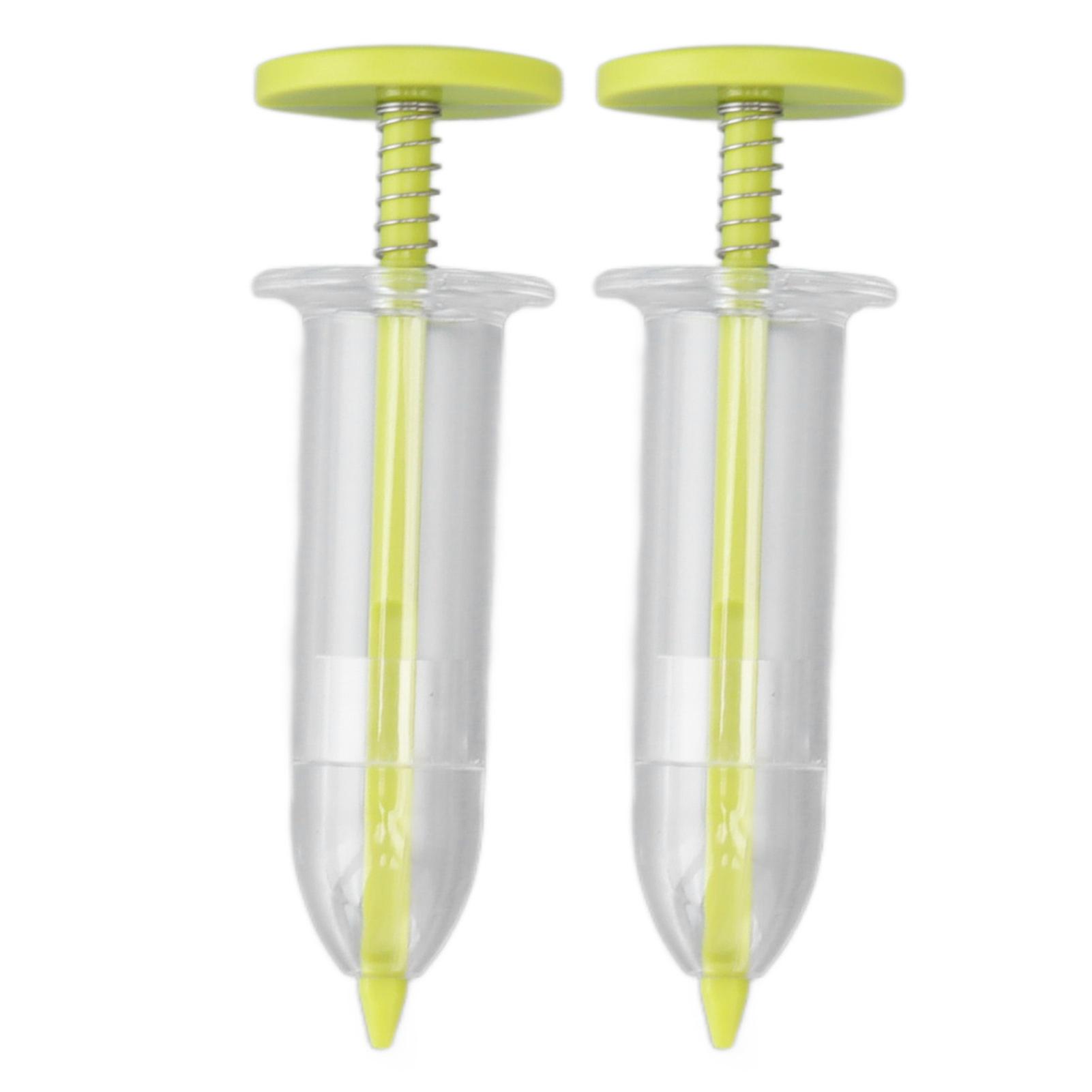 2pcs Mini Sowing Seed Dispenser Sower Small Seed Spreader Adjustable Handheld Seed Planter Sowing Seeder Gardening Tool Yellow