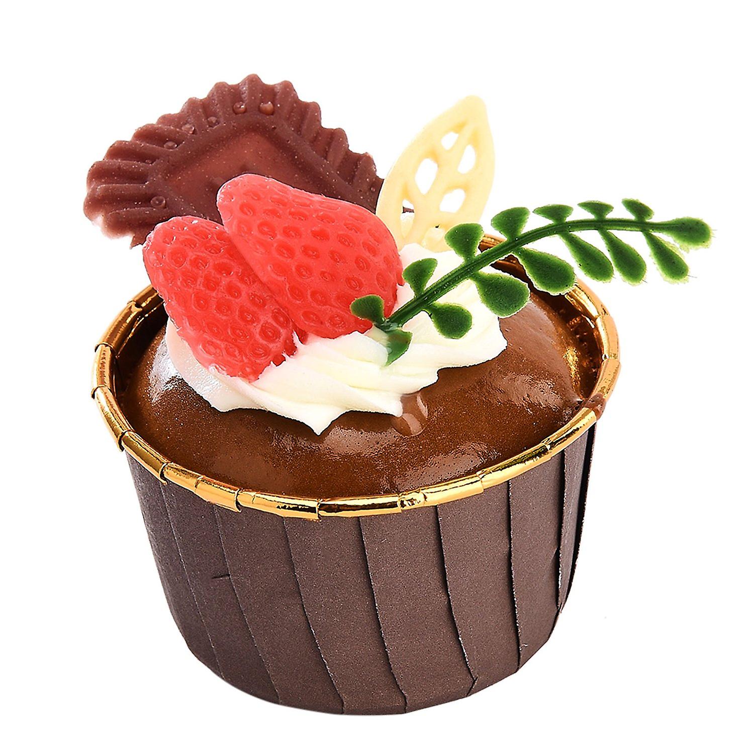 6Pcs Realistic Artificial Cupcake Props for Window Decorations