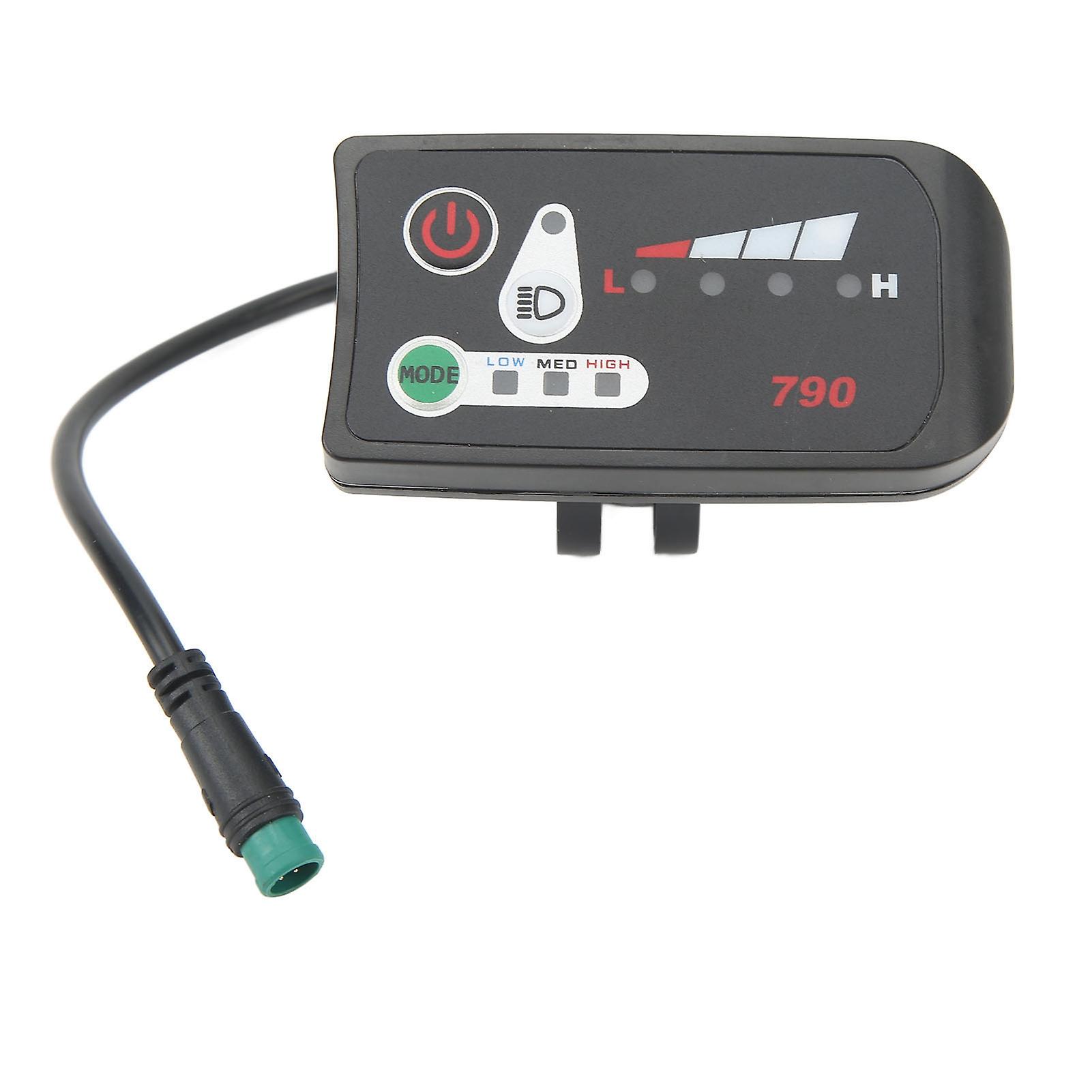 Elcykel LED Power Display Panel Elcykel Modifiering Display Mätare med Vattentät 5P hankontakt för 22,2 mm styre 24V 