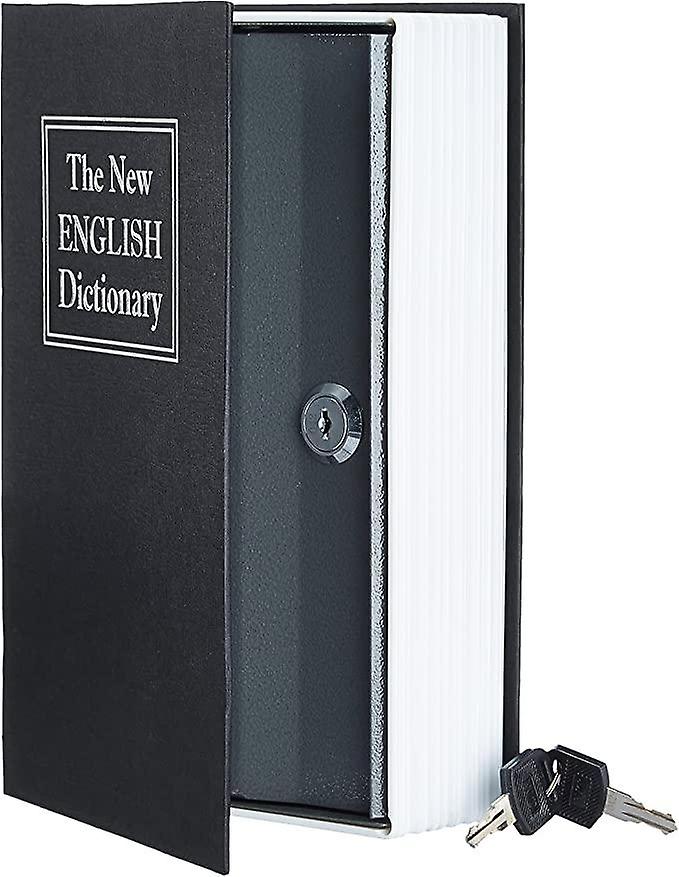 Book Shaped Safe - Key Lock System, Black