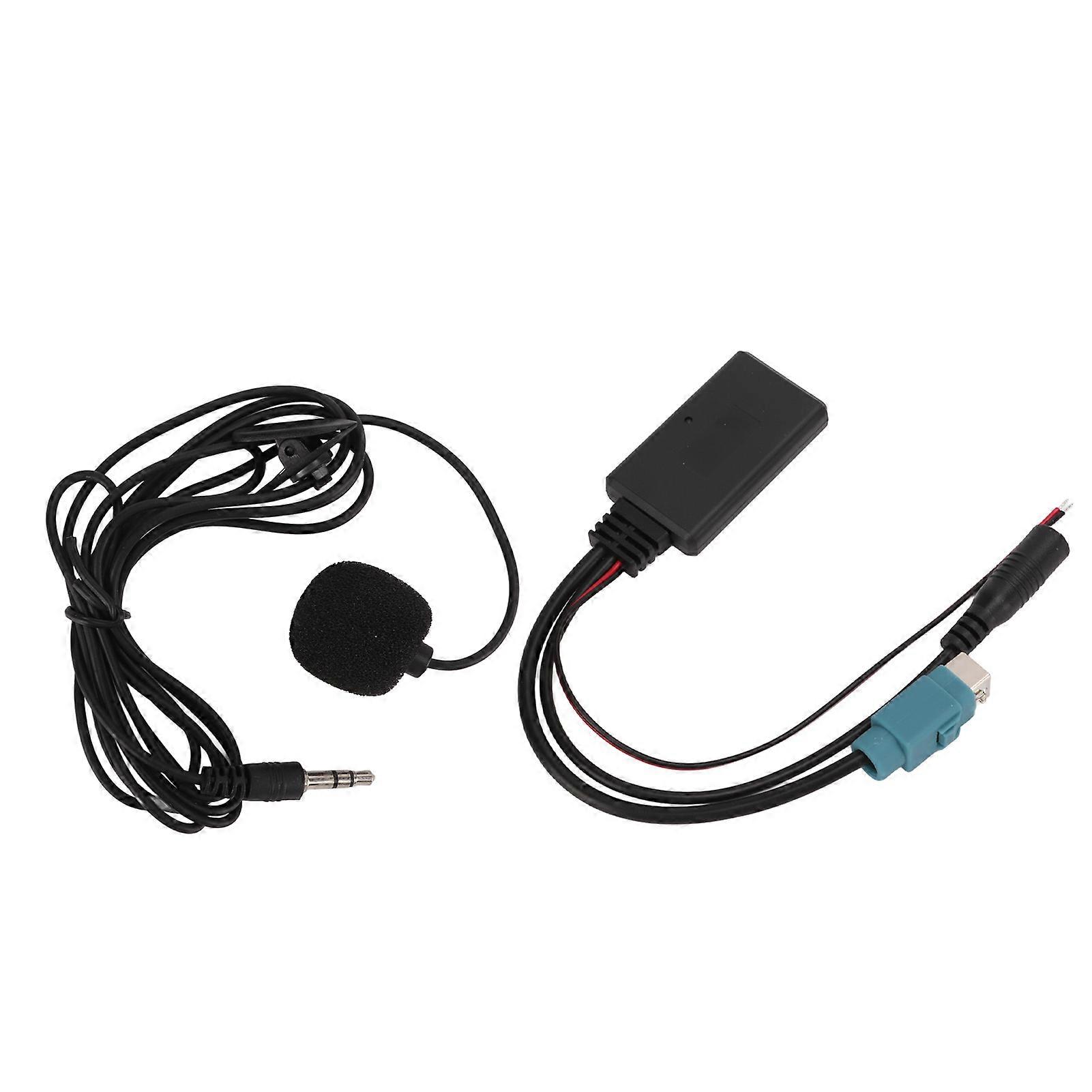 Car Wireless Bluetooth Module 3.5mm Jack AUX Input Lead 1.5m Microphone Cable for Alpine CD Player 2009 Up