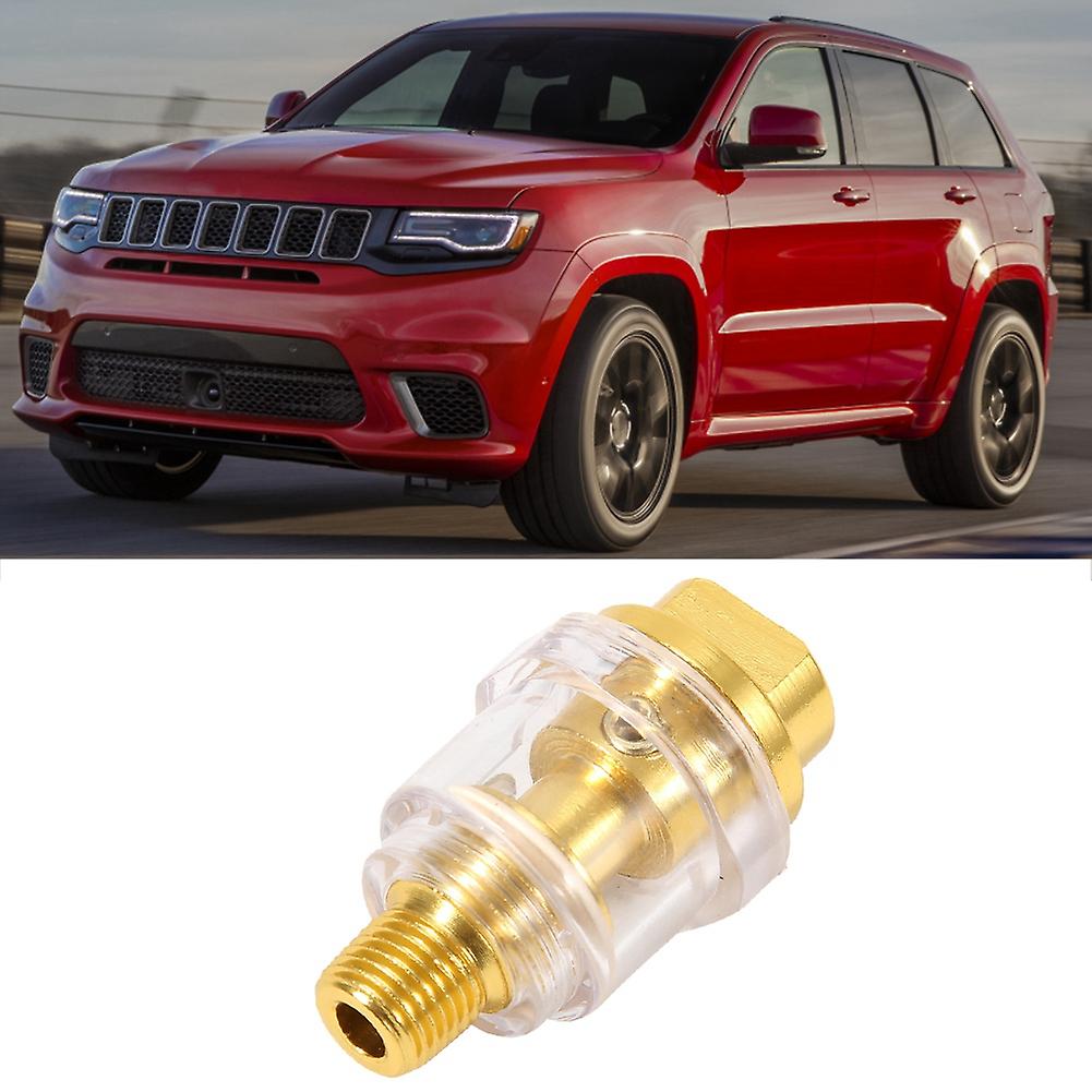 Professional 1/4" NPT Inline Mini Grease Fitting, Gold Tone Copper Air Tool Accessory