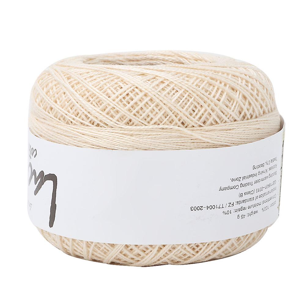 Dentelle fine en coton crocheté à la main, soie d'été légère (6603 Blanc lait)
