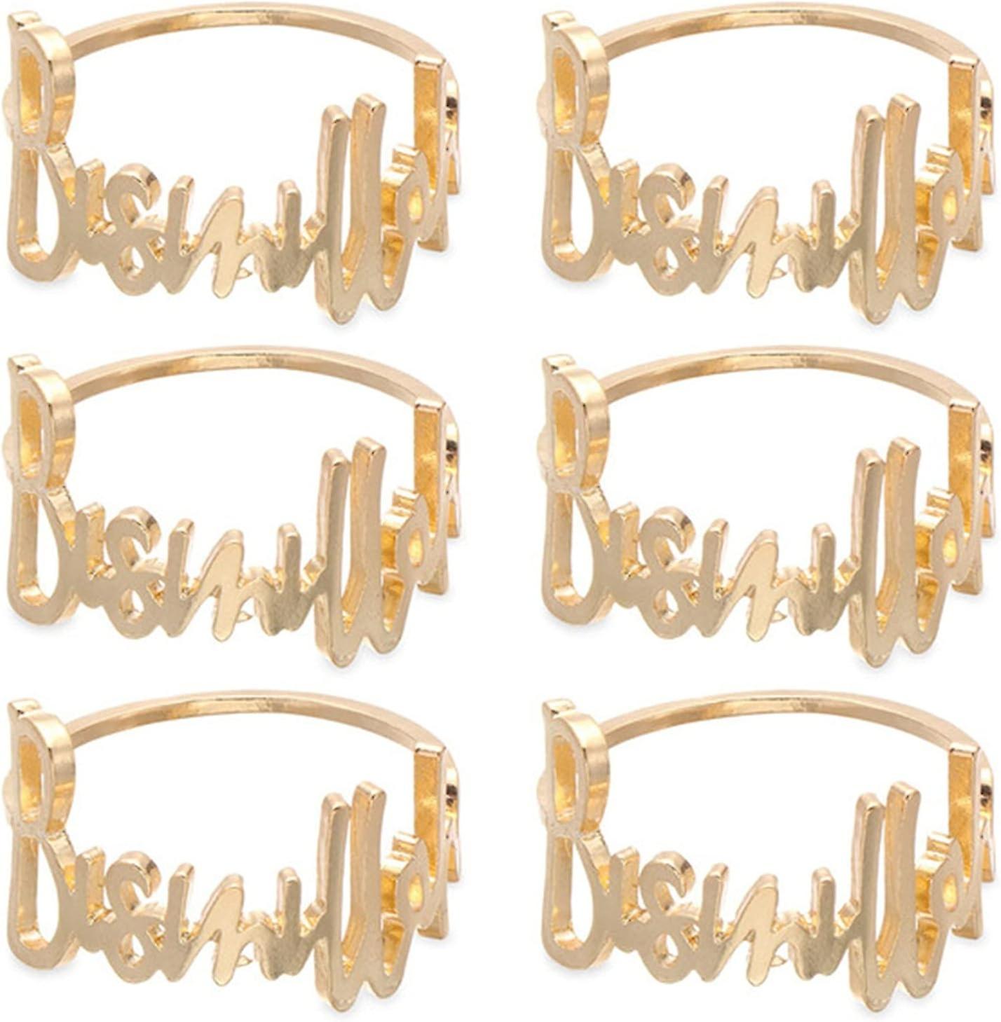 Napkin Rings - Set of 6 Party Table Decorations