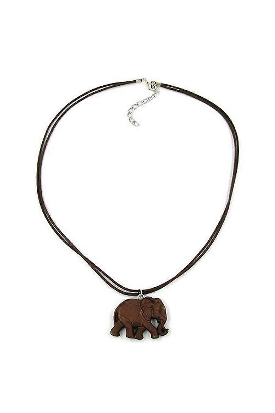 Necklace Elephant Dark Brown - Gl01306