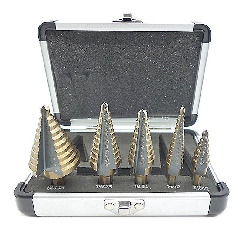 HSS Cobalt Step Drill Bit Alpen Coating 5 Pieces