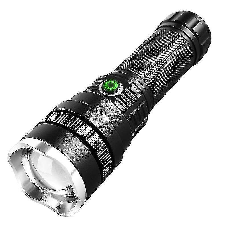 Rechargeable flashlight, 10000 high lumens bright tactical flashlight with 4 modes, zoomable, waterp