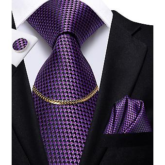 8.5cm Men's Tie Beige White Floral 100% Silk Handky Cufflinks Set Ties for Men Luxury Wedding High Quality