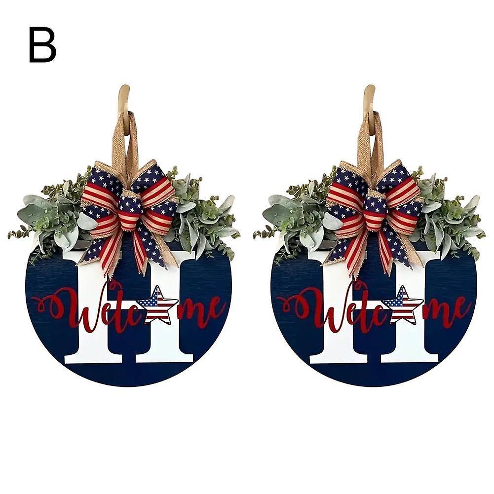 2024 يوم الاستقلال اتجاه الباب معلق 4 يوليو إكليل الحائط مزرعة