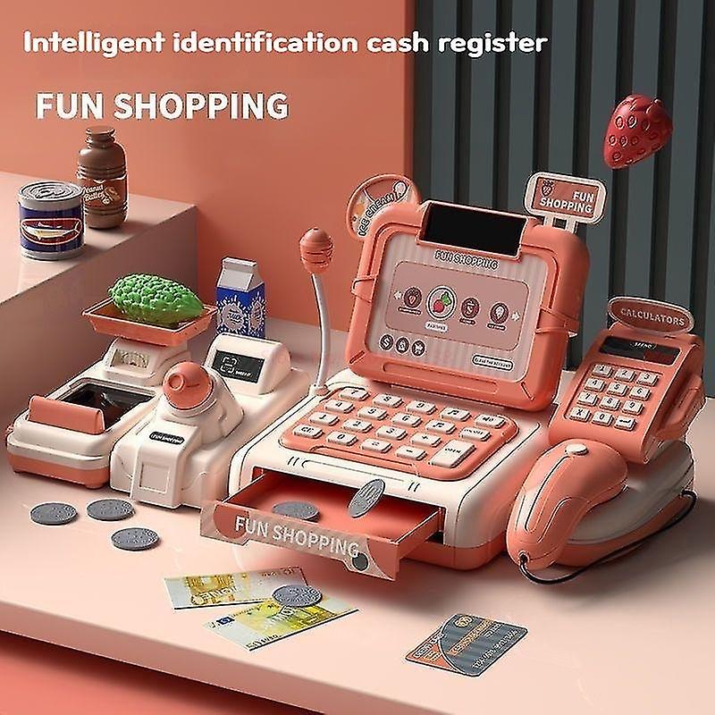 New children's play house toy mini food simulation supermarket scannable multi-functional sound and
