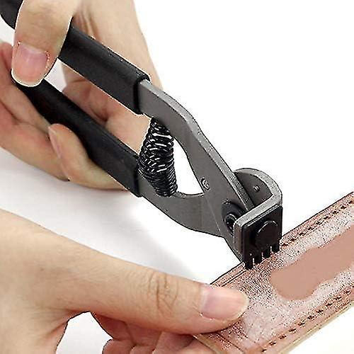 Leather Punch Tool(4mm-4 Teeth), Carbon Steel Leather Craft Punch Tools
