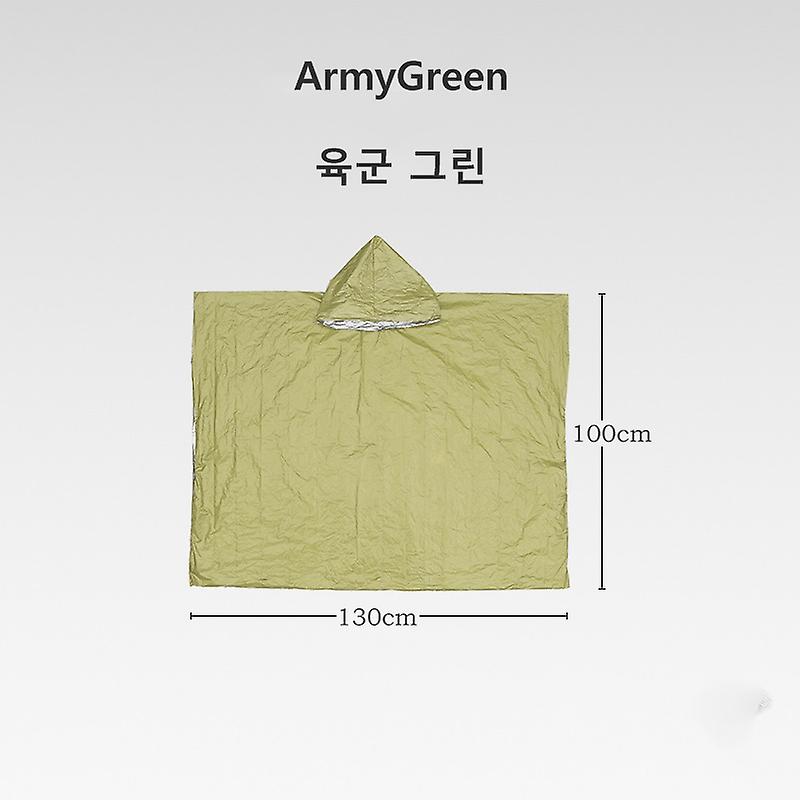 Emergency Regnrock Poncho Vattentät Regnkläder Överlevnad Reflekterande filt Utomhus Camping Bushcraft Första hjälpen Regnrock