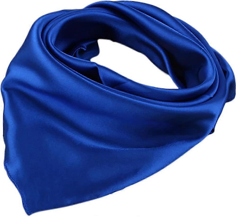 Women's Solid Stain Charmeuse Neckerchief Square Scarf 23" * 23"