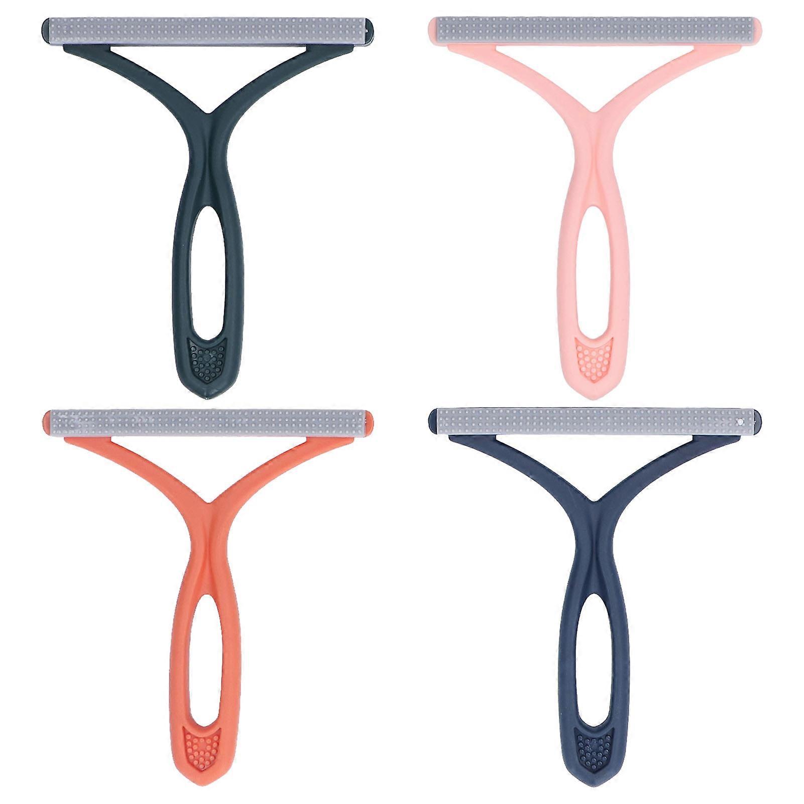 4pcs Double Sided Lint Remover Portable Fluff Shaver Carpet Cleaning Scraper For Home Clothing