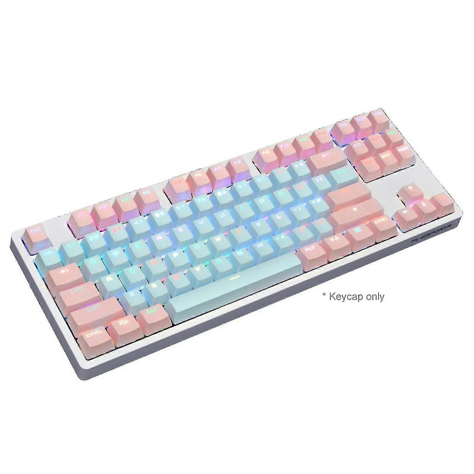 87pcs/set Keycap Color Matching Light-proof Pbt Mechanical Keyboard Keycap For Cherry Keyboard