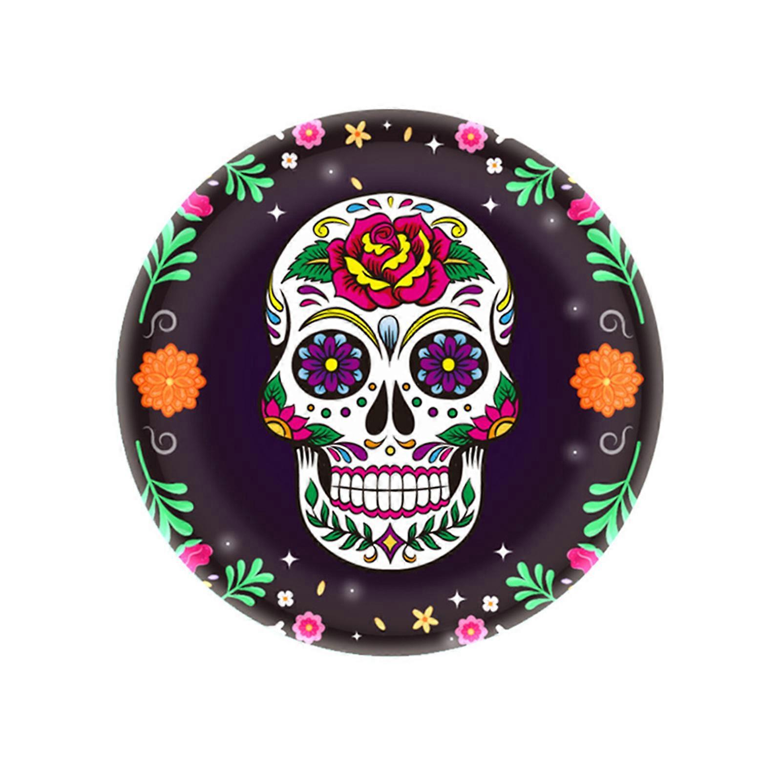 Sugars Skull Print Party Plates 50PCS Mexican Tradditional Pattern Disposable Tableware Kit for Home Party Decor