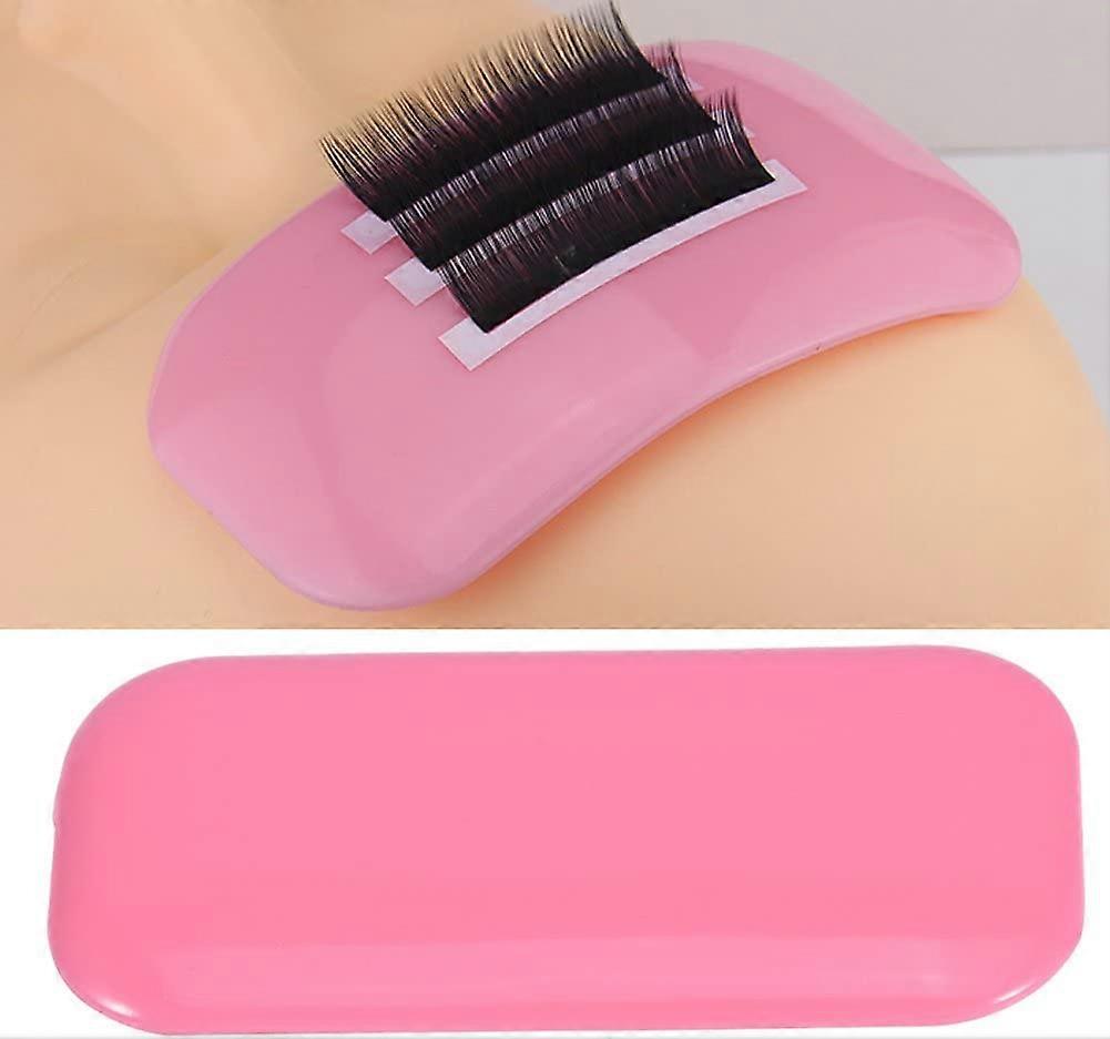 2 Pcs Silicone Eyelash Extension Holder Reusable False Eye Lash Holder Palette, Eyelash Brow Glue Palette(Pink)