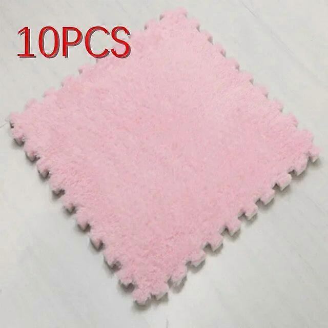 10 Pcs Soft Plush Baby Play Mat Eva Foam Children's Carpet Interlocking Exercise Tiles Floor Carpet And Rug For Kids Pad 30*30cm