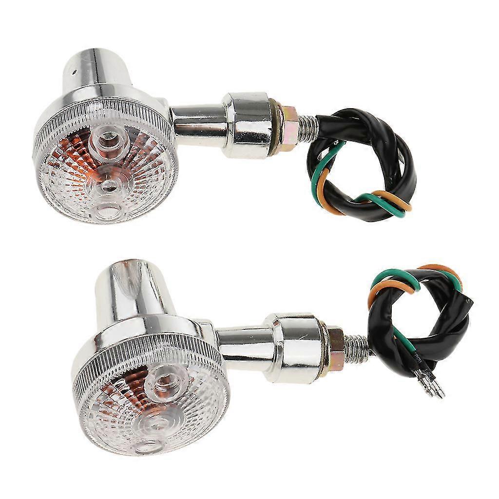 Exquisite 1 Pair 12v Motorcycle Turn Signal Lights Blinker Indicator Light Accessories For Cruiser Bobber Chopper