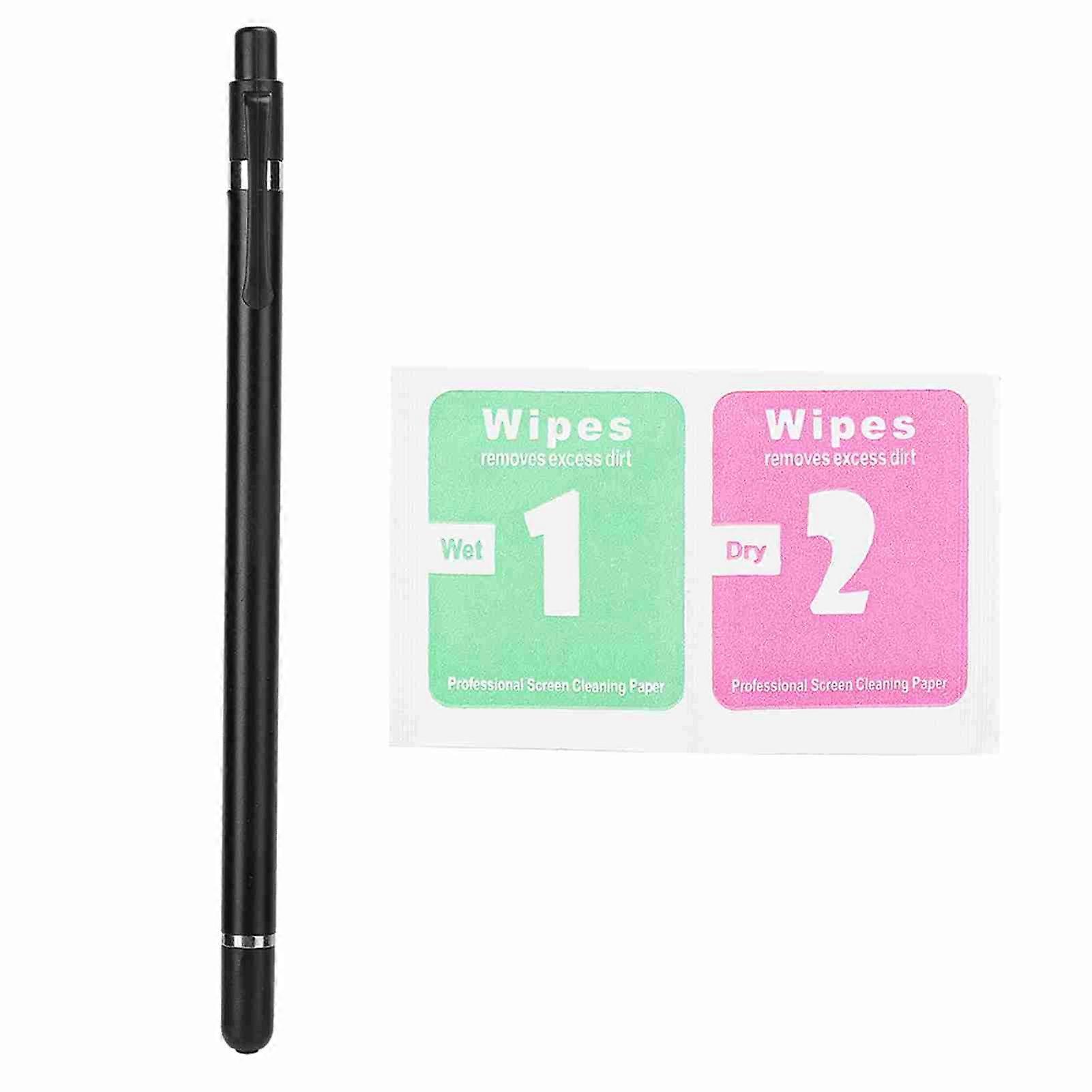 Stylus Pen DoubleHead Tablet Mobile Phone Screen Touching NonRechargeable Universal Type(Black )
