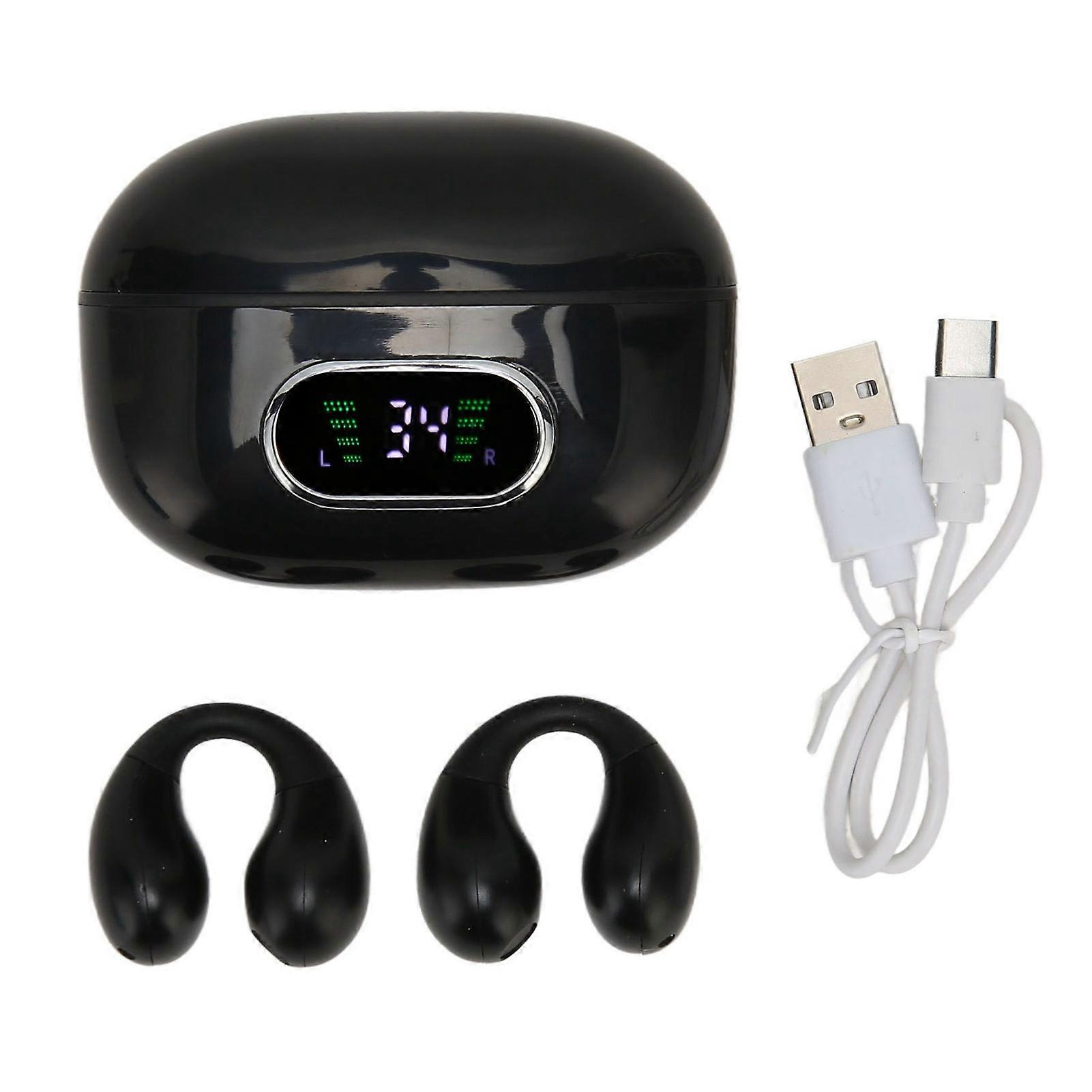 Bluetooth Translator Earphone 144 Languages Stereo Clip On Translation Earbuds with Charging Case for Android for IOS Black