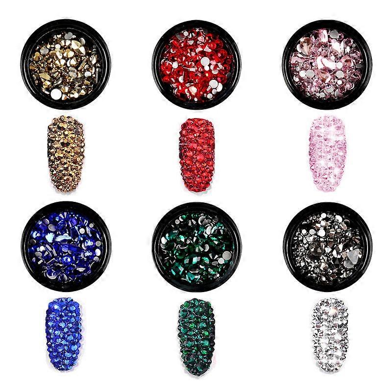 Nail Decorations For Nail Art Fancy Shape Diamonds Color Diamond Nail Ornament Single Grid Size Mixed