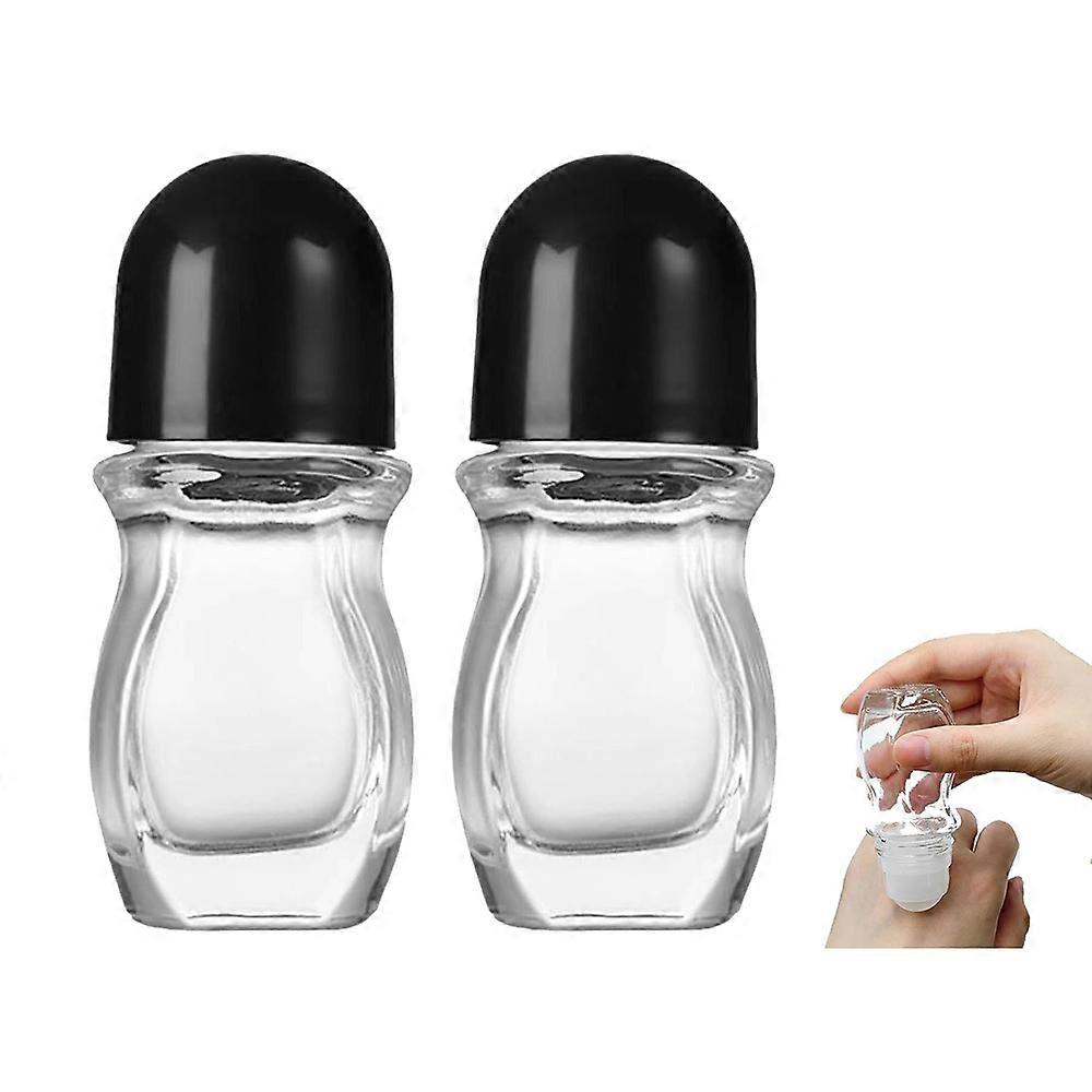 30ml/50ml Glass Roller Bottles Empty Rollerball Bottles Leak-proof 2 Pcs