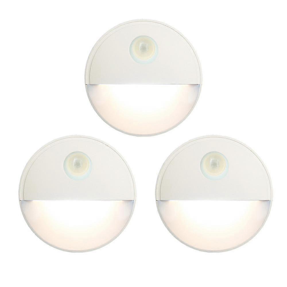 2 pcs motion sensor light indoor, glare free battery operated wireless
